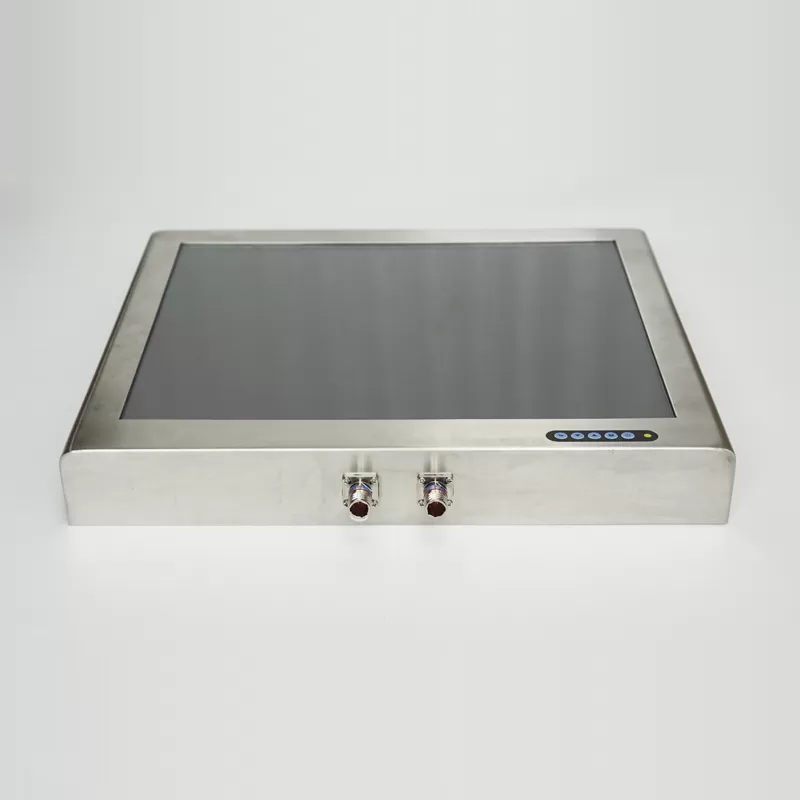 19 inch Military DTL-38999 IP67 Stainless steel anti fog 1000nits LCD monitor for naval vessel monitoring