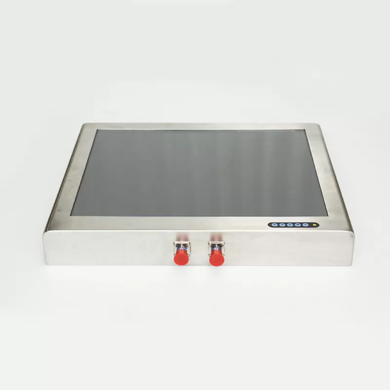 19 inch Military DTL-38999 IP67 Stainless steel anti fog 1000nits LCD monitor for naval vessel monitoring