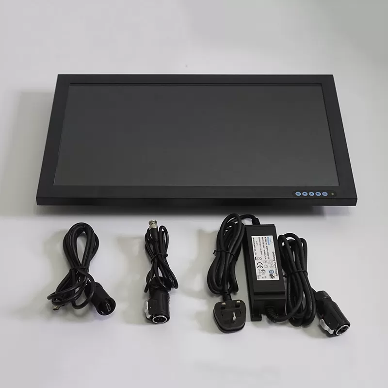 21.5 inch IP66 Black Stainless steel 304 industrial LCD monitor with 1000nits and 3mm AF Glass, anti fog and anti-fingerprint
