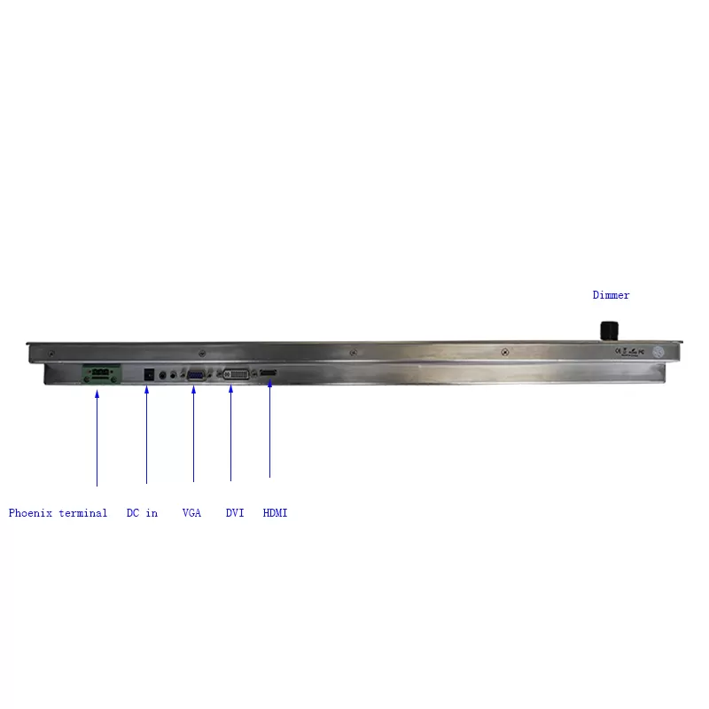 24 inch Stainless Steel 1000nits non touch LCD Monitor with dimmer knob