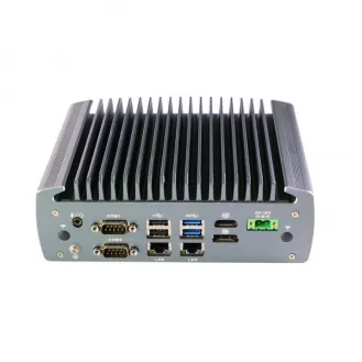 3*2.5G LAN J6412 CPU industrial mini box PC with 18 pin GPIO 6 COM
