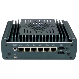 Dual 4K HD Display industrial metallic grey mini box PC support WIFI+4G+5G 6*2.5G LAN