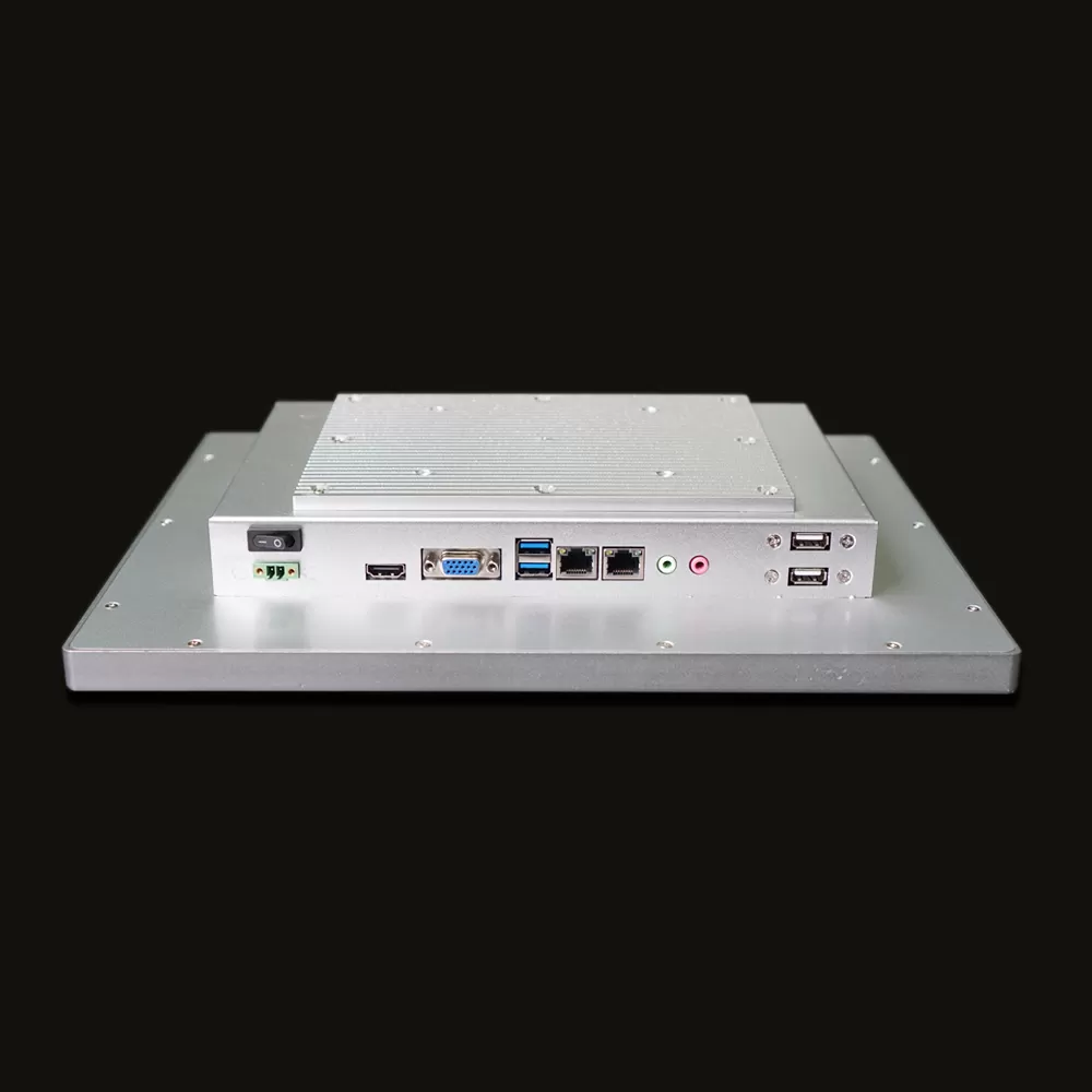 15 inch Silver Color J1900 Resistive touch panel PC WIFI 2 RJ45 port
