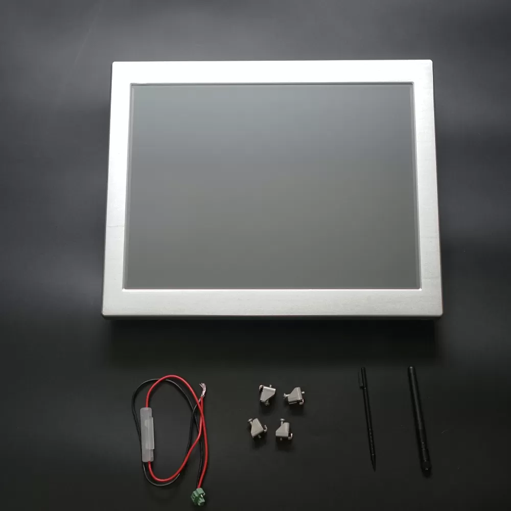 15 inch Silver Color J1900 Resistive touch panel PC WIFI 2 RJ45 port