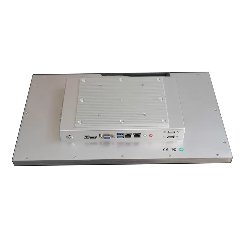 8*USB 18.5 inch Silver Color Resisitve touch screen panel PC with 2 LAN