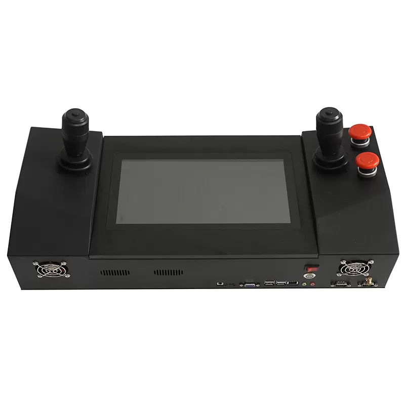 11.6 inch industrial PCAP touch panel PC with 3 axis Joystick and two emergency button