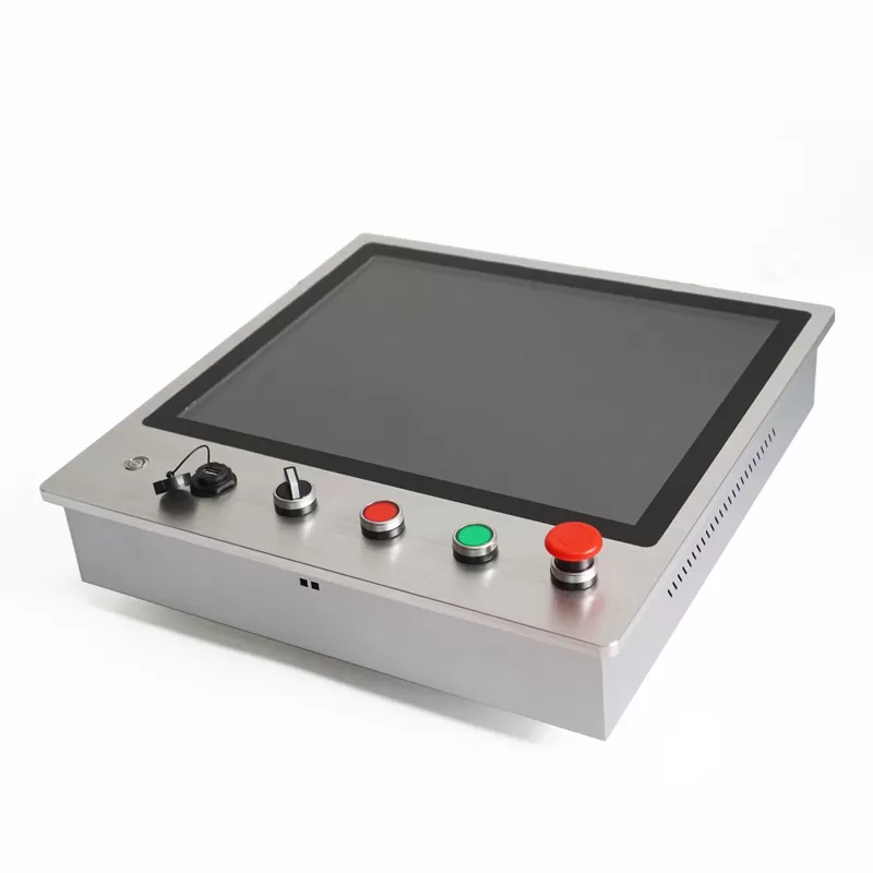 19 inch J1900 industrial Embedded Capacitive touchscreen panel PC with emergency button