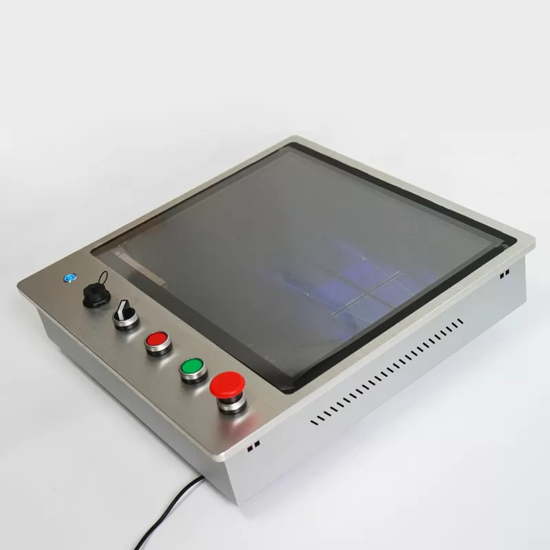 19 inch J1900 industrial Embedded Capacitive touchscreen panel PC with emergency button