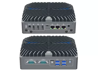 Ultra 5 125 U Aluminum alloy Industrial Mini PC 4 Signal port(3*HDMI+USB-C), 3*2.5G LAN