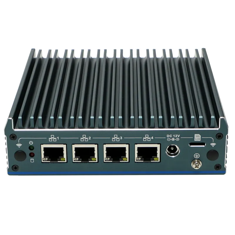 N100 processor industrial mini PC with 4*2.5G LAN iKuai pfsense