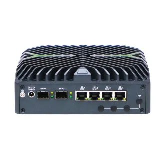 2*10G SFP+ LAN 4*2.5G LAN Mini PC with DP HDMI Type-C triple display iKuai pfsense support fan Optional