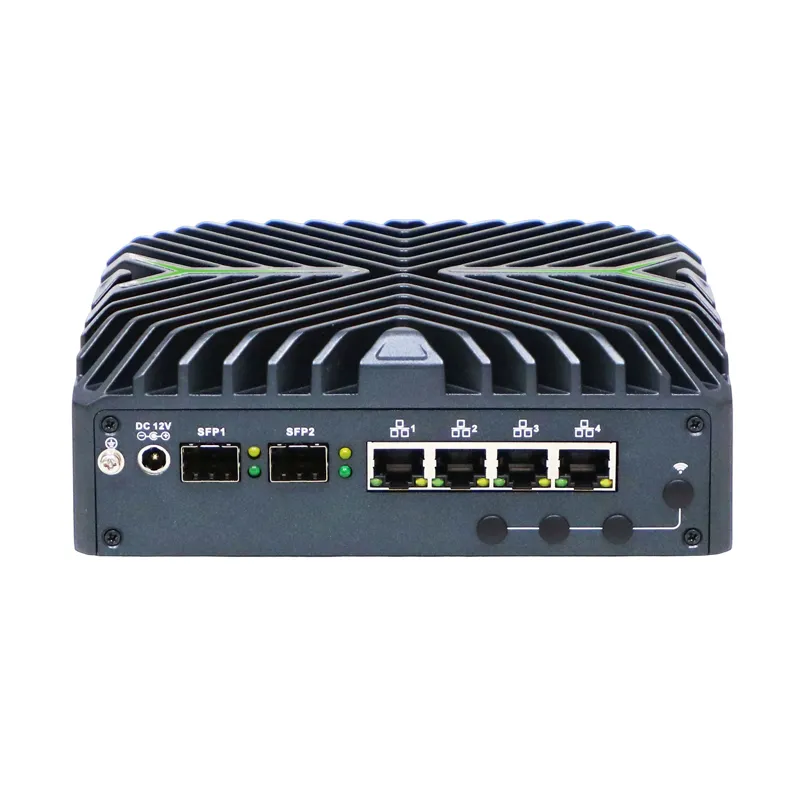 2*10G SFP+ LAN 4*2.5G LAN Mini PC with DP HDMI Type-C triple display iKuai pfsense support fan Optional