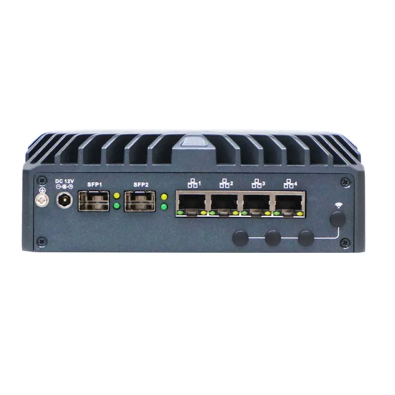 2*10G SFP+ LAN 4*2.5G LAN Mini PC with DP HDMI Type-C triple display iKuai pfsense support fan Optional